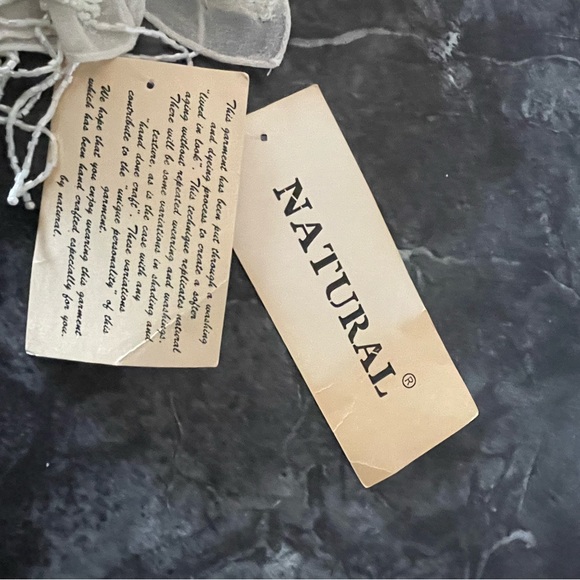 Beautiful Vintage Beaded Ivory Scarf - Picture 5 of 5